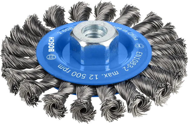 Disco de alambre grueso Bosch PRO Metal de 115 mm para amoladoras angulares.